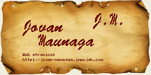 Jovan Maunaga vizit kartica
